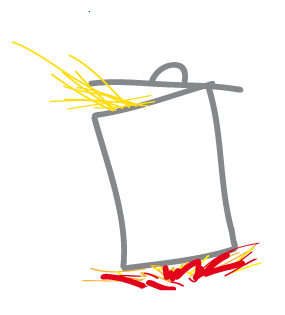 Zeichnung eines Kochtopfes