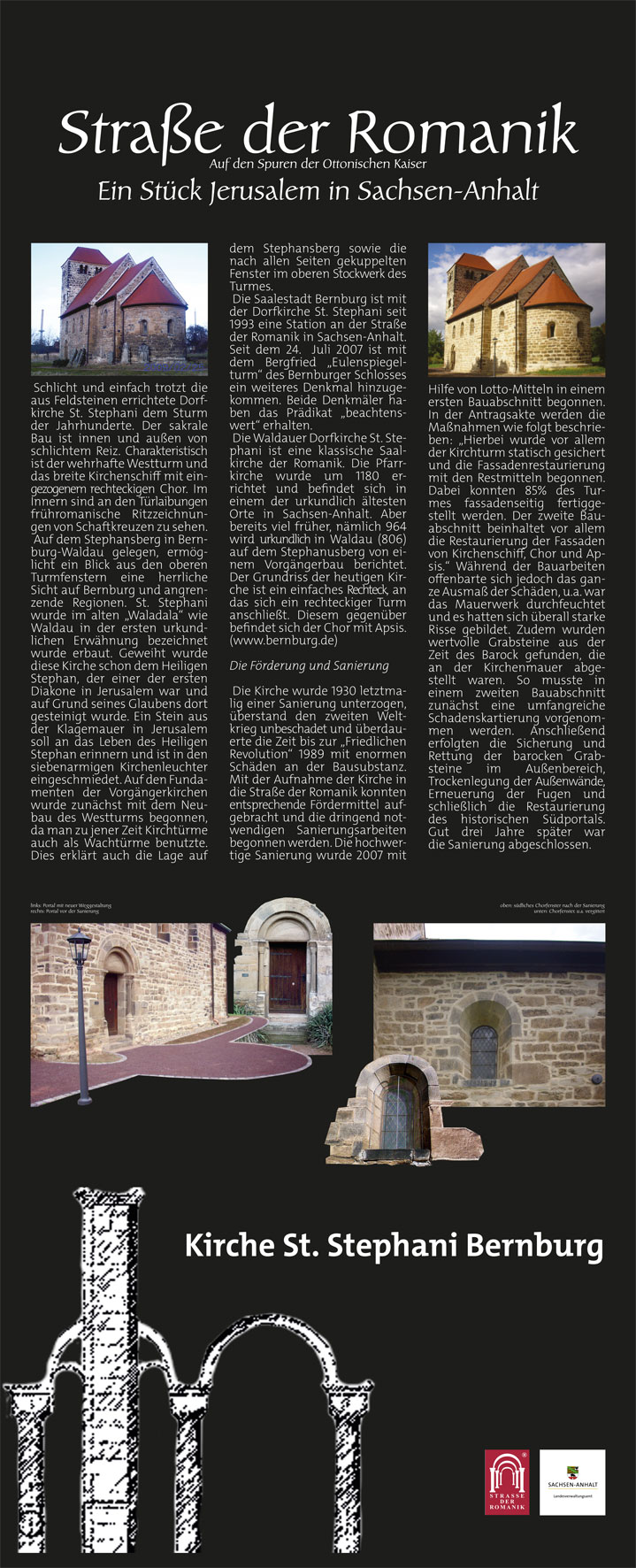 Informationstafel Kirche St. Stephani Bernburg