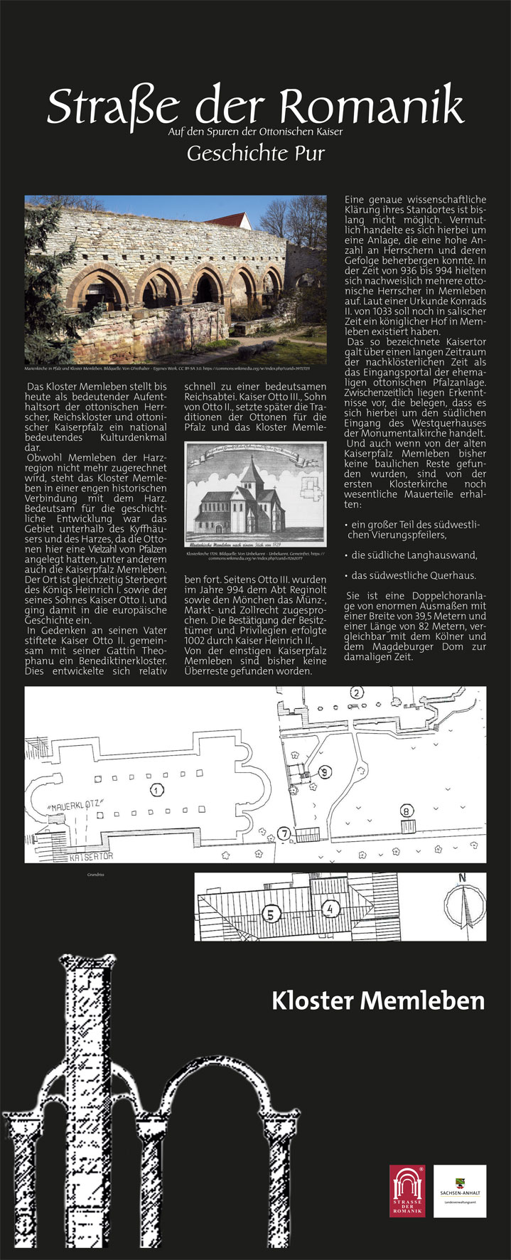 Informationstafel Kloster Memleben