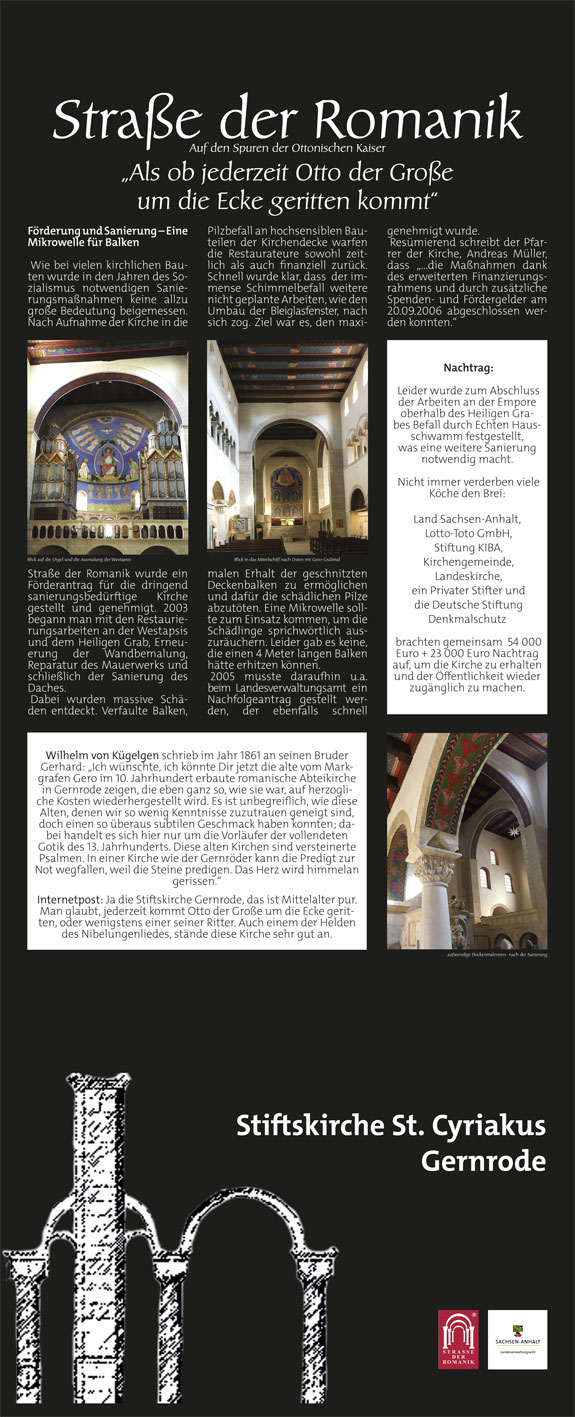 Informationstafel Stiftskirche St. Cyriakus Gernrode 2